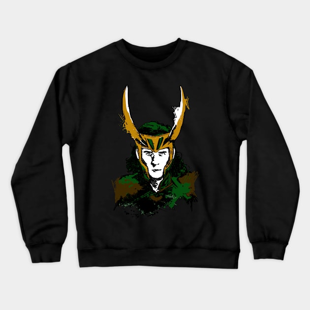 God of Mischief Crewneck Sweatshirt by Visionarts